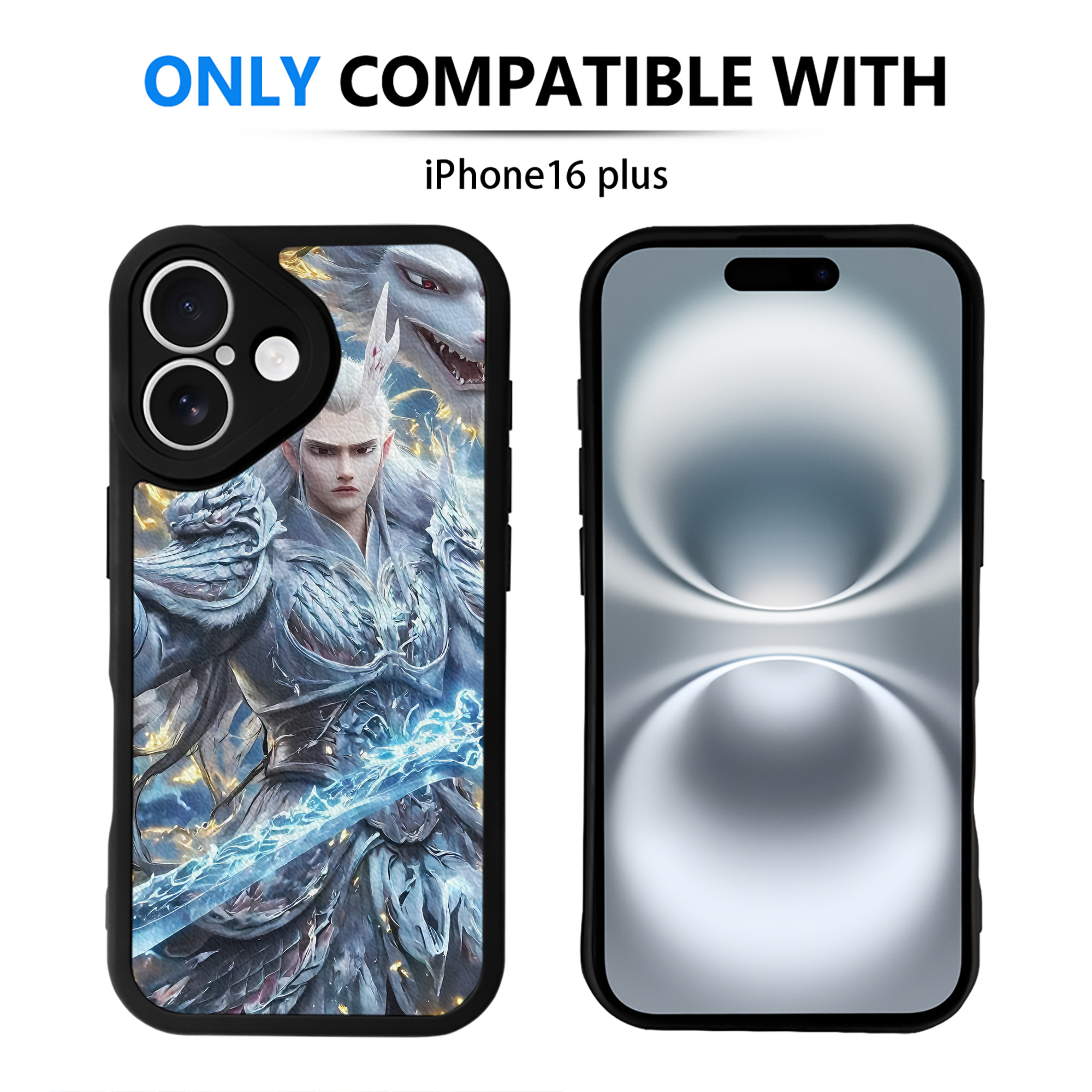 （画像用） Ne Zha 2 ナタ 魔童の大暴れ 【iPhone 16シリーズ対応】シリコンスマホケース（レザー調） 材質：シリコン
